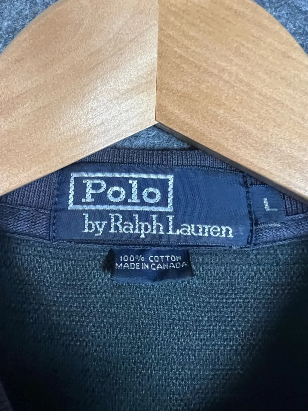 Vintage Ralph Lauren Men's Dark Blue And Green  Plaid Polo Shirt Size L Golfwear